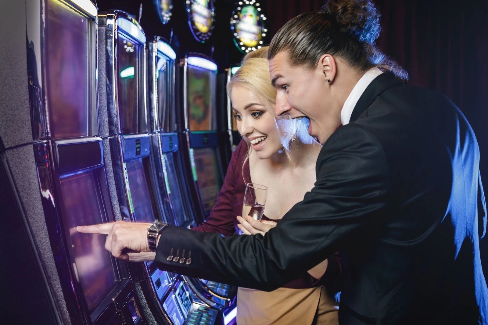 slot machines in casino environment