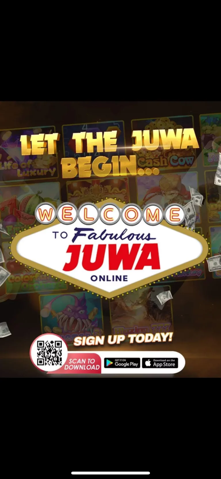 Welcome to Fabulous Juwa Online sign with signup message