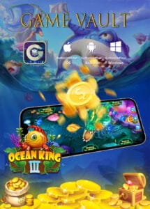 Ocean King III fishing arcade game on mobile screen