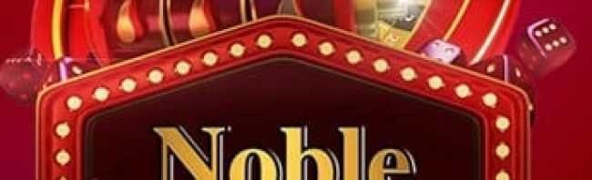 Noble casino logo with red slot machine and marquee lights